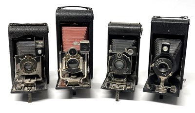 Lot 296 - Four camera's: to include a Kodak Eastman 3A;...