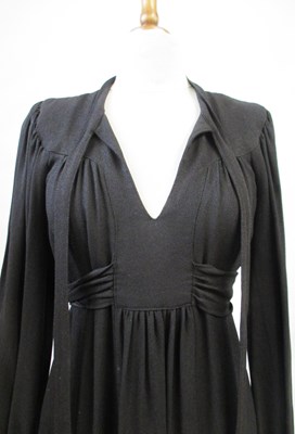 Lot 53 - Ossie Clark for Radley: a black dress with V...