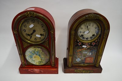Lot 43 - TWO 20TH CENTURY CHINESE MANTEL CLOCKS