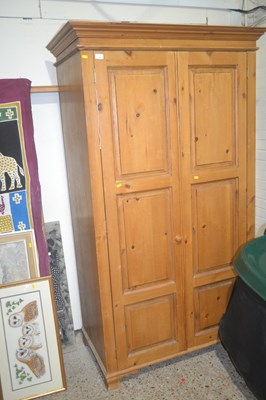 Lot 219 - Pine double Wardrobe