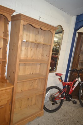 Lot 327 - Pine tall open Bookshelf