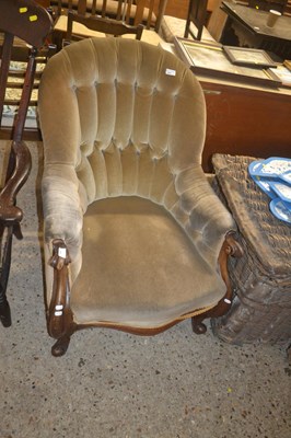 Lot 315 - Victorian button back armchair