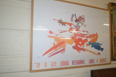 Lot 339 - Modern abstract print, "At a Grim Looking...