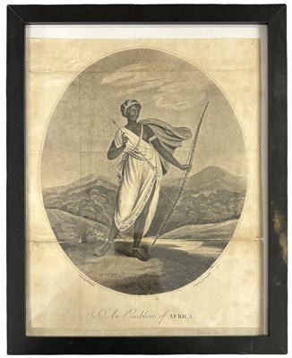 Lot 275 - AFRICA. An Emblem of Africa. Uncoloured...