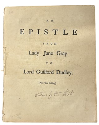 Lot 306 - GRAVEYARD POETRY - EXECUTIONS. An epistle from...