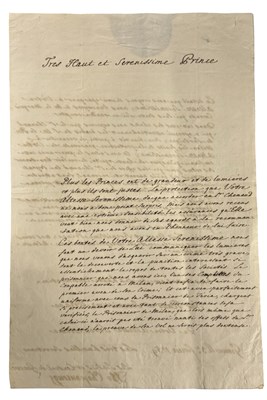 Lot 325 - MANUSCRIPT THEFT IN GENEVA 1759....