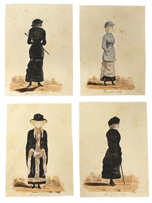 Lot 326 - ORIGINAL FASHION ART - BRIGHTON. Four original...