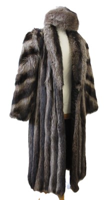 Lot 155 - A full length racoon fur coat, by Paul of...
