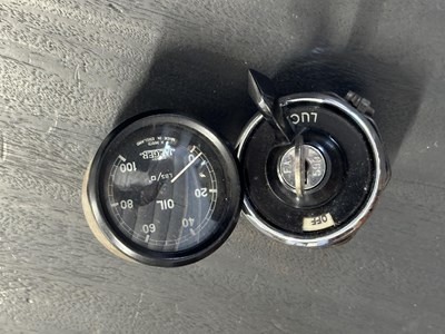Lot 355 - Automonila: a vintage Oil Guage by Jaeger, and...