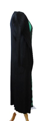 Lot 62 - Pleats Please: a green op-art plisse shift...