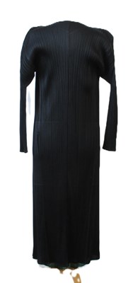 Lot 62 - Pleats Please: a green op-art plisse shift...