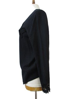 Lot 69 - Christian Lacroix: a black silk casmere mix...