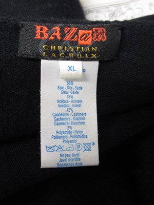 Lot 69 - Christian Lacroix: a black silk casmere mix...