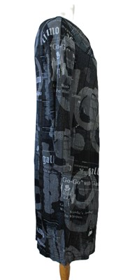 Lot 65 - Galliano: a newspaper print jersey dress with...