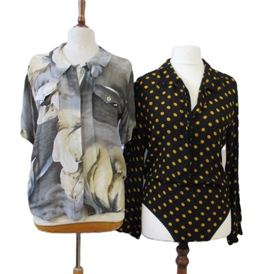 Lot 76 - Paul Costelloe: a black and yellow polka dot...