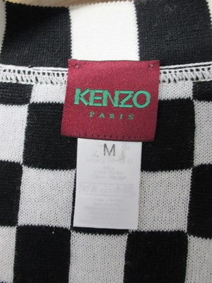 Lot 66 - Kenzo: a black and brown cotton knit open...