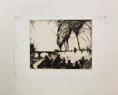 Lot 105 - John Rankine Barclay (1884-1963), drypoint...
