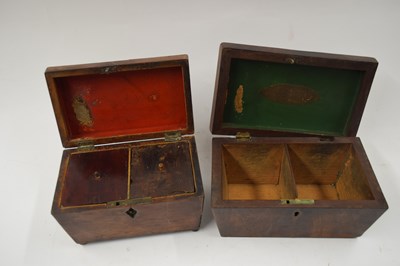 Lot 73 - TWO 19TH CENTURY MAHOGANY SARCOPHAGUS FORMED...
