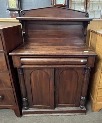 Lot 386 - A small Victorian mahogany chiffonier, the...