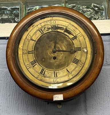 Lot 432 - A 19th Century wall clock, the unsigned...