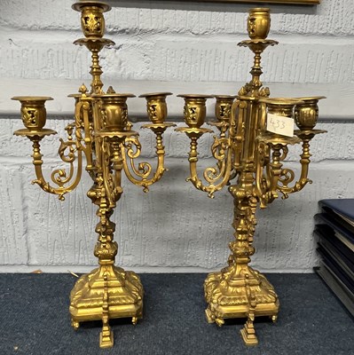 Lot 433A - A pair of late 19th or early 20th Century gilt...