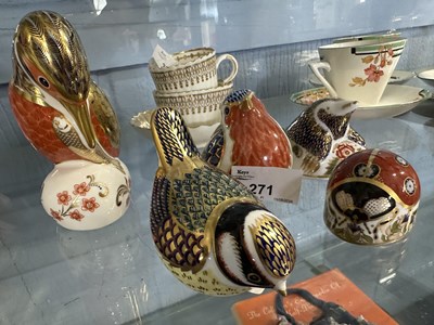 Lot 271 - Group of five Royal Crown Derby paperweights...