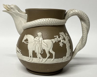 Lot 275 - A large mid 19th Century buff coloured jug...