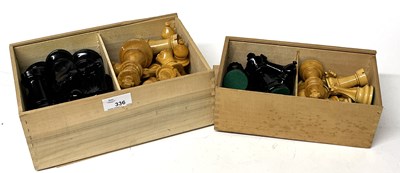 Lot 336 - Two Staunton Style Chess Sets mid 20th Century