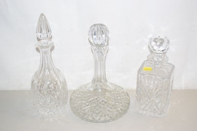 Lot 6 - Three cut glass decanters