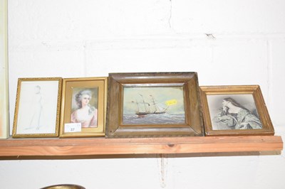 Lot 37 - A small study of ship on rough seas together...