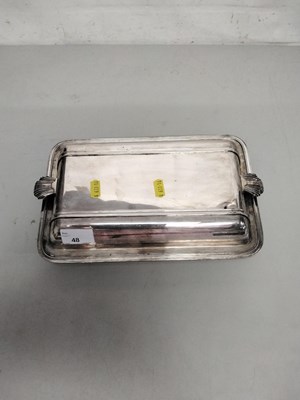 Lot 48 - A Mappin & Webb silver plated entree dish