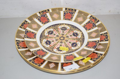 Lot 54 - A pair of Royal Doulton Imari plates pattern...