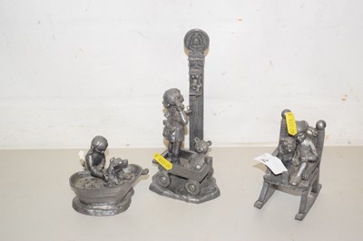 Lot 62 - A group of three American pewter models of...