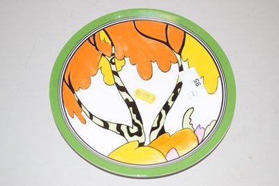 Lot 95 - A Wedgwood reproduction Clarice Cliff plate