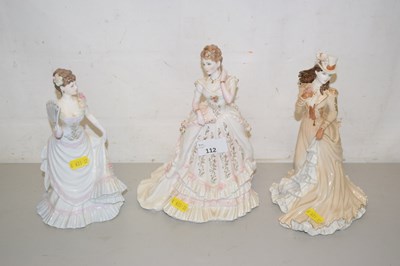 Lot 112 - Two Coalport and one Royal Worcester figurines