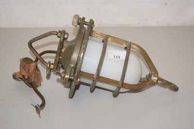 Lot 113 - A vintage brass mounted ships light