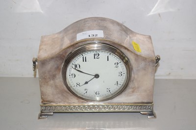 Lot 132 - An early 20th Century mantel clock in silver...