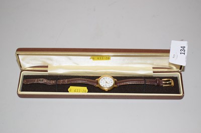 Lot 134 - A cased ladies wristwatch