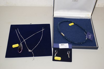 Lot 136 - A Swarovski crystal mounted necklace together...