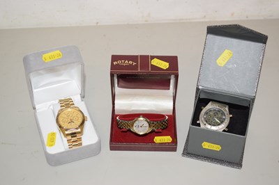 Lot 137 - A ladies Rotary wristwatch together with two...
