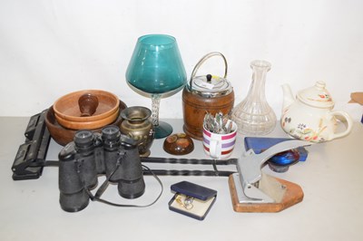 Lot 186 - Mixed Lot: A biscuit barrel, binoculars,...
