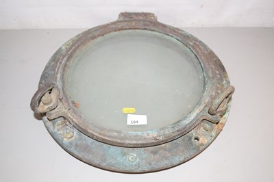 Lot 194 - A vintage ships porthole, weathered condition