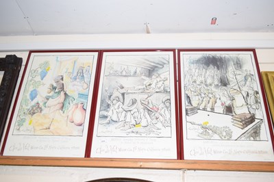 Lot 223 - Ronald Searle, three coloured prints Byzantium,...