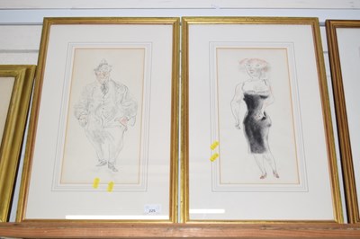 Lot 225 - A pair of 20th Century caricature studies of a...