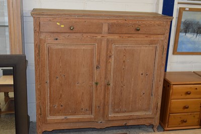 Lot 236 - A 19th Century pine two door, two drawer side...