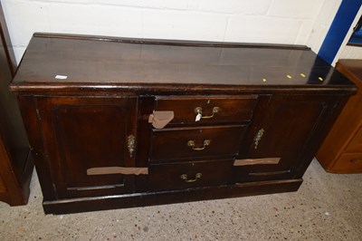 Lot 247 - An 18th Century oak dresser base with three...