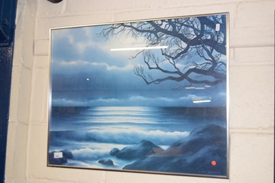 Lot 249 - An Eric Robertson coloured print of a moonlit...