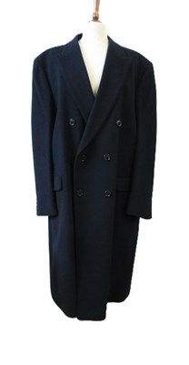 Lot 299 - A mens' wool and cashmere mix navy double...