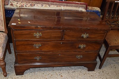 Lot 281 - A Georgian mahogany four drawer chest with...