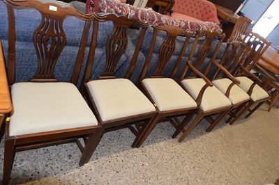 Lot 283 - A set of six Georgian Revival mahogany dining...